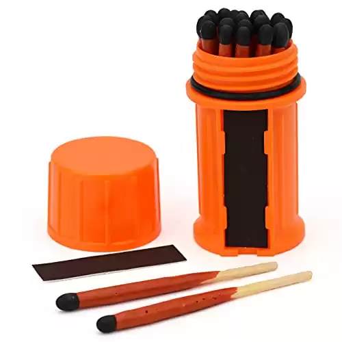 Stormproof Waterproof Matches, Weatherproof Submersible Match for Camping Hiking, a Must for Survival Kit- Windproof Match with Watertight Case -Emergency Fire Starter