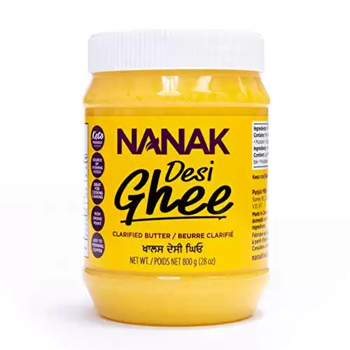 Nanak Desi Ghee Clarified Butter - Premium Quality, Keto Friendly, Certified Paleo, Lactose-Free, Source of Vitamins A & D Great Alternative for Butter Suitable for Cooking (28 oz)