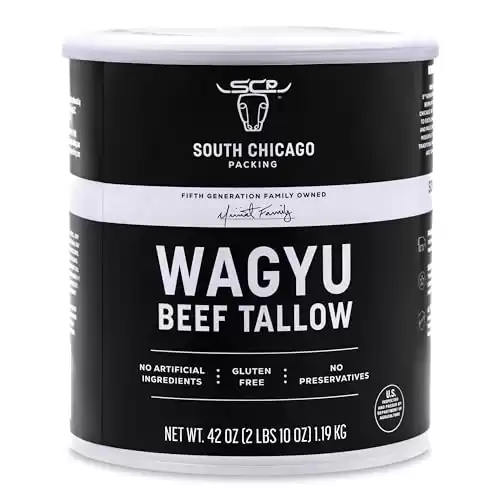 South Chicago Packing Wagyu Beef Tallow, 42 Ounces, Paleo-friendly, Keto-friendly, 100% Pure Wagyu