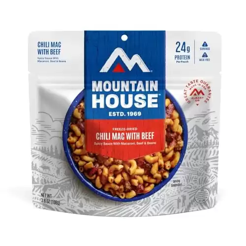 Mountain House Chili Mac with Beef | Freeze Dried Backpacking & Camping Food | 2-Servings