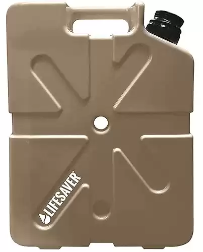 LifeSaver Jerrycan - 20,000 Liter Water Purification System in MilSpec Tan - Perfect for Camping, Emergency Preparedness