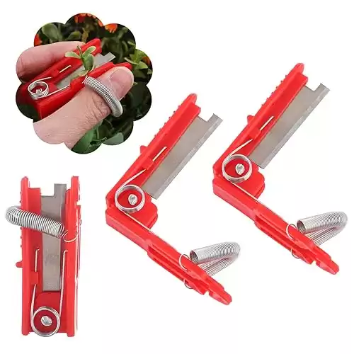 3 Pack Multifunctional Gardening Thump Knife Garden Cutter Finger Fruit Picker Hand Pruner for Vegetable Trimming Separator Harvesting Picking Farm Garden Tomatoes Orchard Oranges Citrus