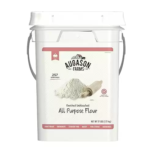 Augason Farms Enriched Unbleached All Purpose Flour 17 Pound (Pack of 1)